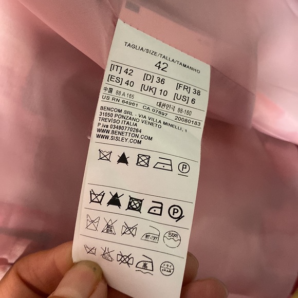 Benetton Pink Blazer SZ US6 - Picture 7 of 7